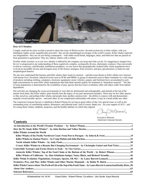 Killer Whale: - Orca Network