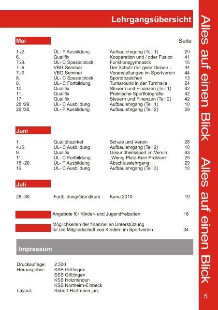 Lehrgangsangebote für Übungsleiter ... - Stadtsportbund Göttingen eV