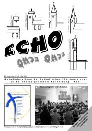 ECHO 26 (FrÃ¼hjahr 2006) - Katholische Gesamtkirchengemeinde ...