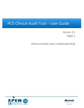 PCS Clinical Audit Tool â User Guide - Pen Computer Systems