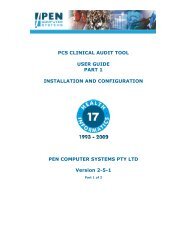 PCS CLINICAL AUDIT TOOL USER GUIDE PART 1 INSTALLATION ...