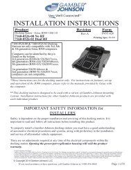 Installation Guide - Gamber Johnson