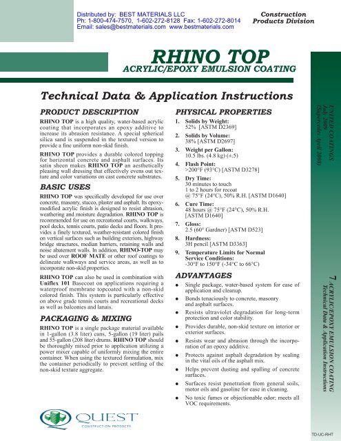 rhino top textured coating