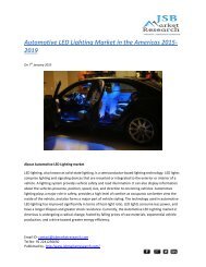 JSB Market Research: Automotive LED Lighting Market in the Americas 2015-2019