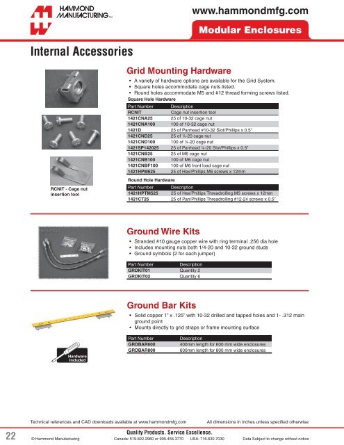 HME Series Modular Enclosure System - Hammond Mfg.