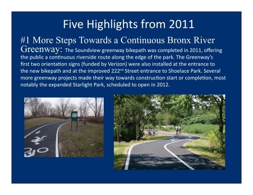 Bronx River Alliance 2011 Annual Report