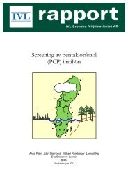 Screening av pentaklorfenol (PCP) i miljÃƒÂ¶n - IVL Svenska MiljÃƒÂ¶institutet