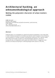 Architectural hacking, an ethnomethodological approach - arkitektur