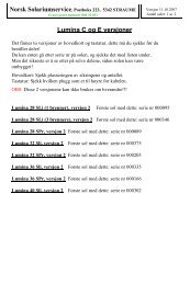 Lumina C og E versjoner - Norsk Solariumservice