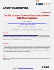 Aarkstore - Non-Life Insurance Claims and Expenses in Austria to 2018