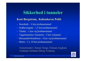 Foredrag om sikkerhed i tunneler den 27 August - Dftu.dk