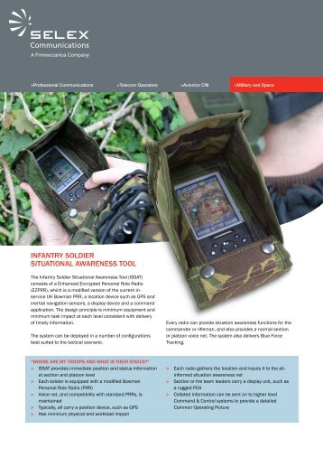 INFANTRY SOLDIER SITUATIONAL AWARENESS TOOL
