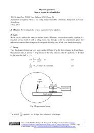 Inverse square law of radiation - The Hong Kong Polytechnic ...