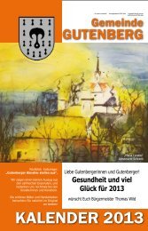 Kalender 2013 - Gemeinde Gutenberg an der Raabklamm