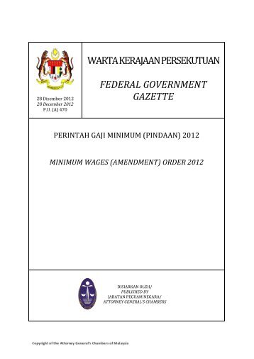 c. Perintah Gaji Minimum (Pindaan) 2012 - Kementerian Sumber ...