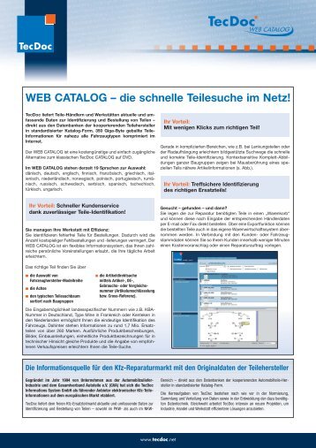 WEB CATALOG - TecDoc