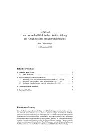 Reflexion zur hochschuldidaktischen Weiterbildung als Abschluss ...