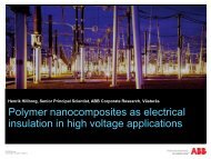 Polymer nanocomposites as electrical insulation in high voltage ...