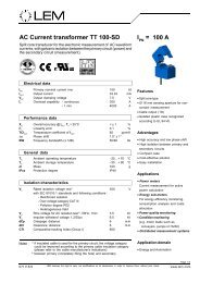 AC Current transformer TT 100-SD I = 100 A - LEM