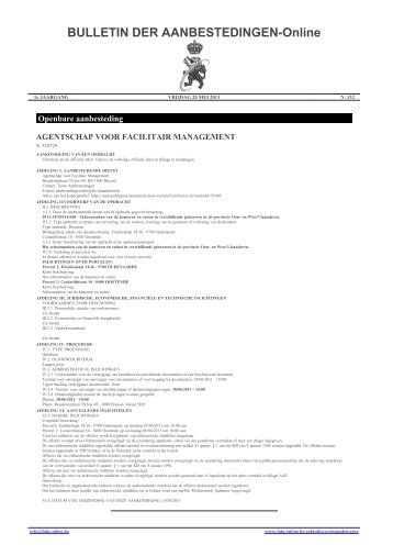 BULLETIN DER AANBESTEDINGEN-Online
