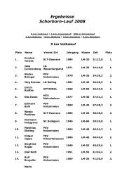 Ergebnisse Schorborn-Lauf 2008 - Sport + Lauf-Treff Deensen