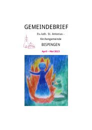 Der Gemeindebrief April - Mai 2013 - Ev.-luth. Kirchengemeinde ...