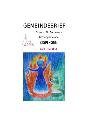 Der Gemeindebrief April - Mai 2013 - Ev.-luth. Kirchengemeinde ...