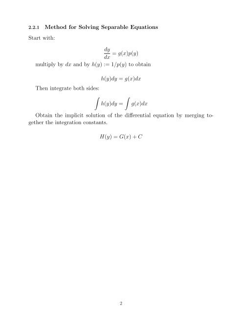 Math 225 Differential Equations Notes Chapter 2