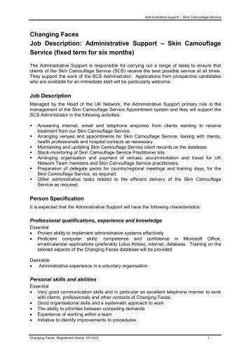sales support job description