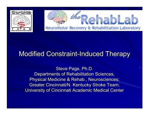 Modified Constraint-Induced Therapy