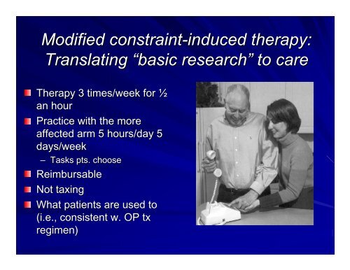 Modified Constraint-Induced Therapy