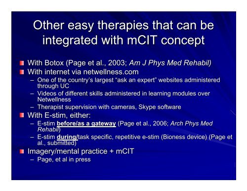 Modified Constraint-Induced Therapy