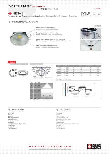 SWITCH MADE DATA SHEETS MEGA I