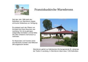 Franziskuskirche Warmbronn - St. Johannes Leonberg