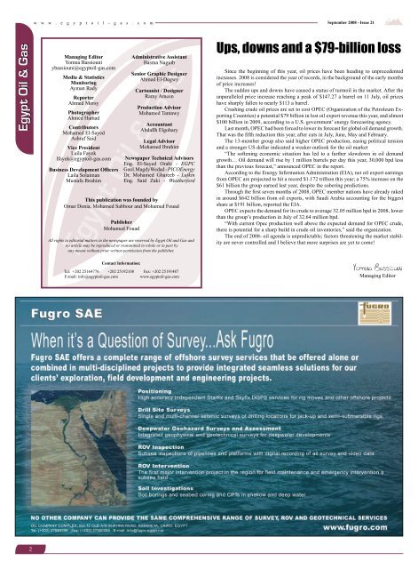 EOG Newspaper September 08 Issue - Egypt Oil & Gas