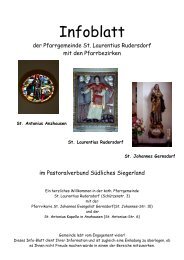 Infoblatt - St. Laurentius Rudersdorf