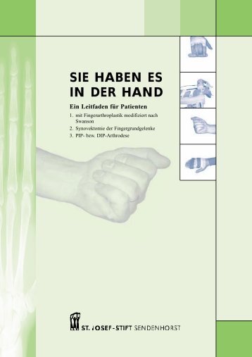 SIE HABEN ES IN DER HAND - St. Josef-Stift Sendenhorst