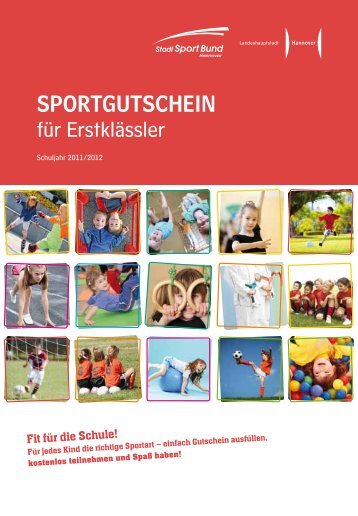 SportgutSchein für Erstklässler - Stadtsportbund Hannover e.V.