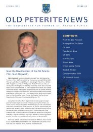 old PETERITENEWS - St Peter's School