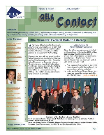 June 2007 - Quebec English Literacy Alliance