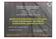 Angioplastica percutanea con stent delle lesioni di biforcazione ...