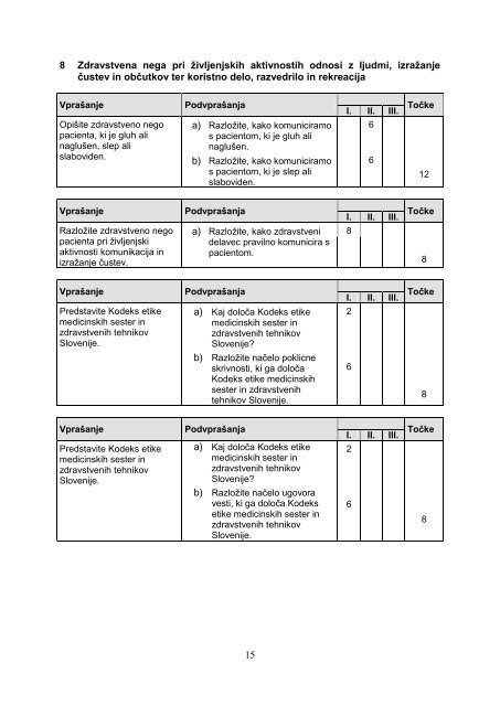 POKLICNA MATURA 2011/12 Program: zdravstvena nega ...