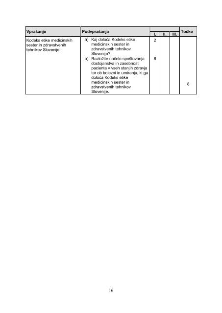 POKLICNA MATURA 2011/12 Program: zdravstvena nega ...