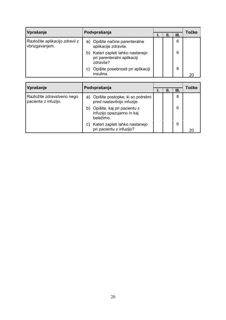 POKLICNA MATURA 2011/12 Program: zdravstvena nega ...