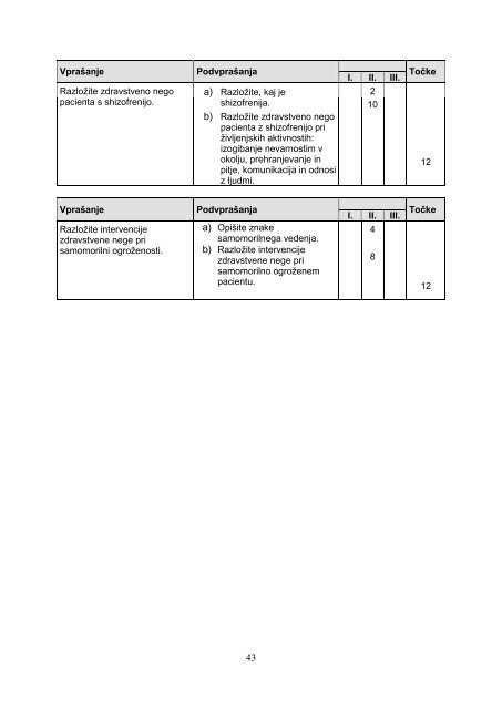 POKLICNA MATURA 2011/12 Program: zdravstvena nega ...