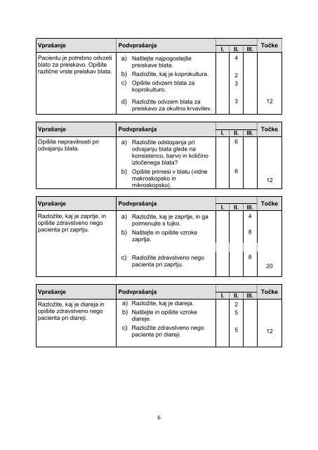 POKLICNA MATURA 2011/12 Program: zdravstvena nega ...