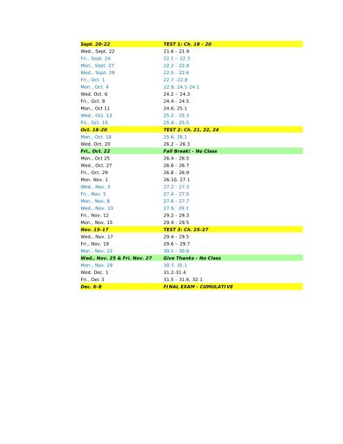 PHYS 2002-2 - General Physics - Fall 2010 Syllabus INSTRUCTOR ...