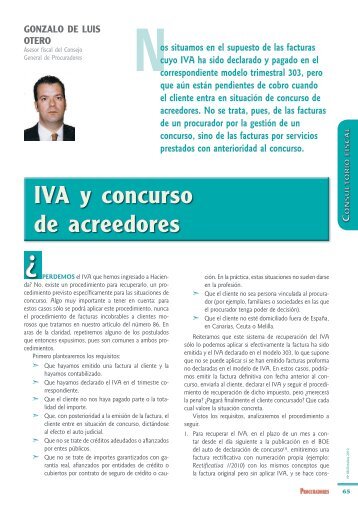 IVA y concurso de acreedores IVA y concurso de acreedores