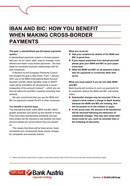 IBAN AND BIC: HOW YOU BENEFIT WHEN MAKING CROSS ...