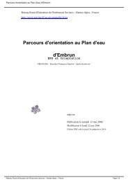 Parcours d'orientation au Plan d'eau d'Embrun - Circonscription de ...